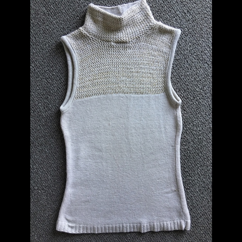 Champagne & Gold knit Shell—designer Sample